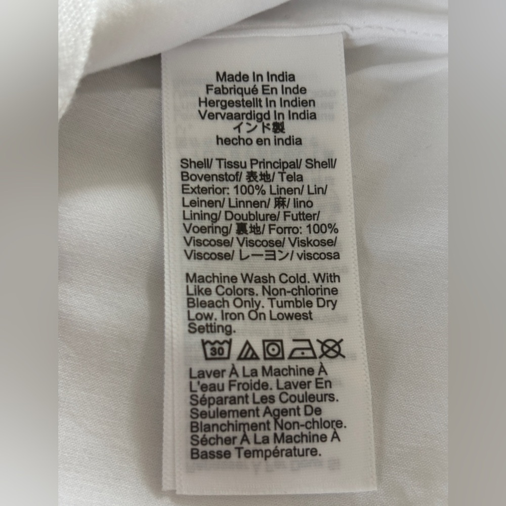 J. Crew White Linen Button-Front Vest - Picture 5 of 5